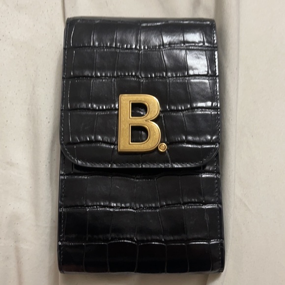 Balenciaga Croc Embossed B Phone Holder - Picture 10 of 11